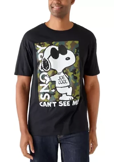 Men's Snoopy Camo Graphic T-Shirt