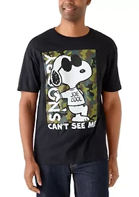 Men's Snoopy Camo Graphic T-Shirt