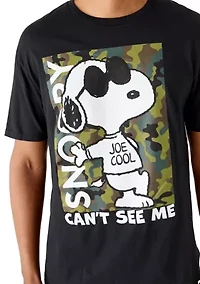 Men's Snoopy Camo Graphic T-Shirt