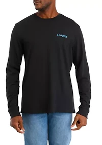 Long Sleeve Marlin Flag Graphic T-Shirt