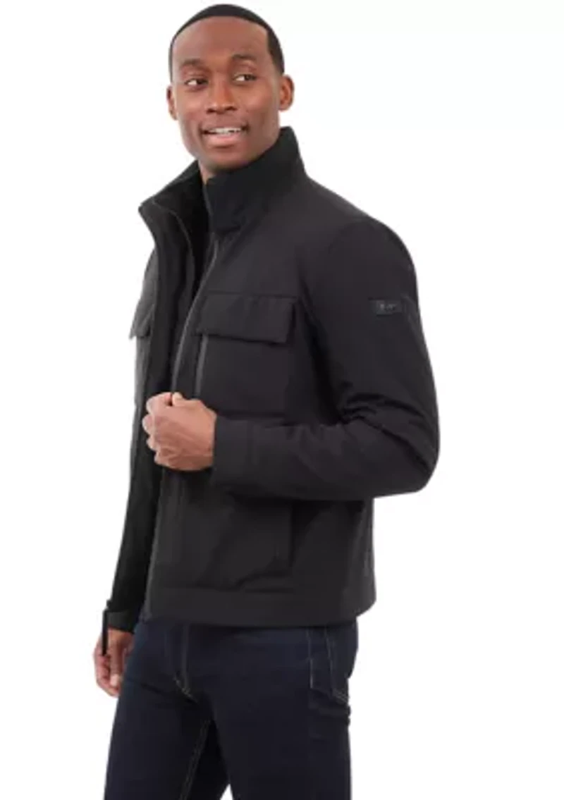 Men's Soft Shell Hipster Jacket with Attached Bib