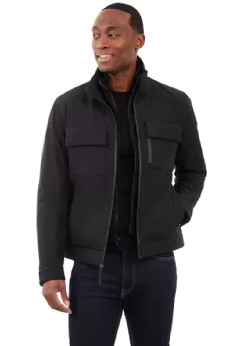 Men's Soft Shell Hipster Jacket with Attached Bib