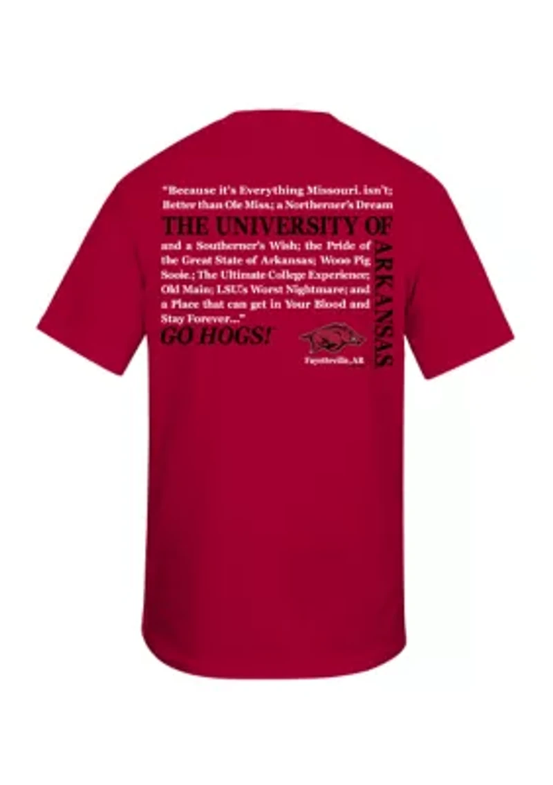 NCAA Arkansas Razorbacks Straight Hem Graphic T-Shirt