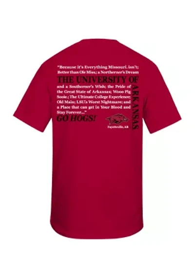 NCAA Arkansas Razorbacks Straight Hem Graphic T-Shirt