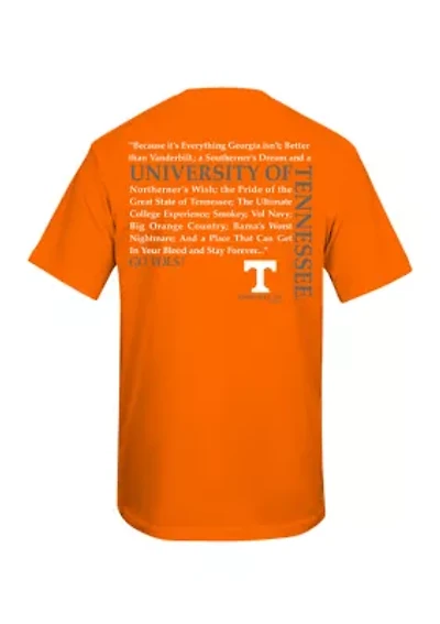 NCAA Tennessee Volunteers Straight Hem Graphic T-Shirt