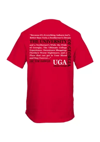 NCAA Georgia Bulldogs Straight Graphic T-Shirt
