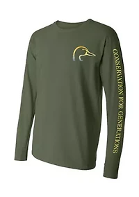 Men's Sunset Logo Long Sleeve Graphic T-Shirt