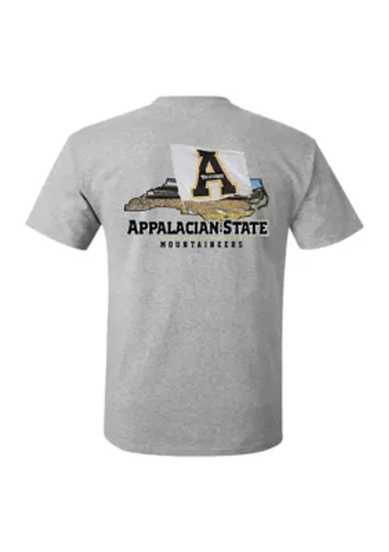 NCAA Appalachian State Mountaineers Waving Graphic T-Shirt