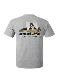 NCAA Appalachian State Mountaineers Waving Graphic T-Shirt