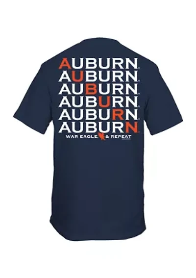 NCAA Auburn Tigers Diagonal Repeat Logo T-Shirt