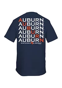 NCAA Auburn Tigers Diagonal Repeat Logo T-Shirt