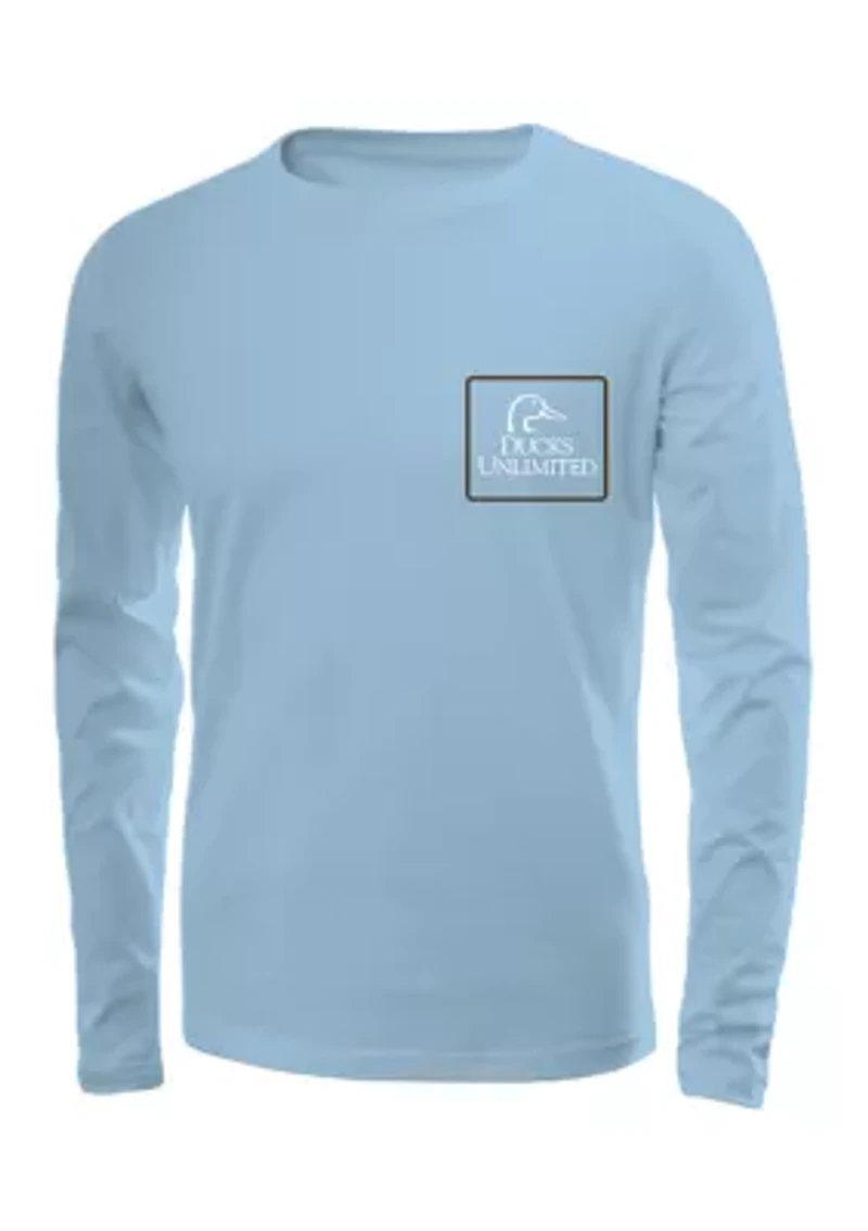 Men's Long Sleeve Etched Collage T-Shirt