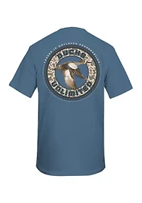 Men's Duck Flying Through Ring Graphic T-Shirt