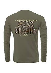 Men's Long Sleeve Camo Logo Graphic T-Shirt