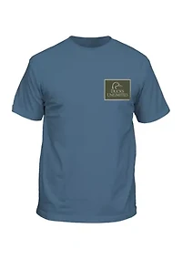Men's Short Sleeve Ducks Unlimited Grassy Dog Graphic T-Shirt