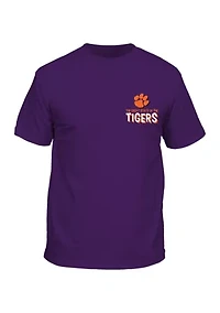 NCAA Clemson Tigers Cartoon State Graphic T-Shirt