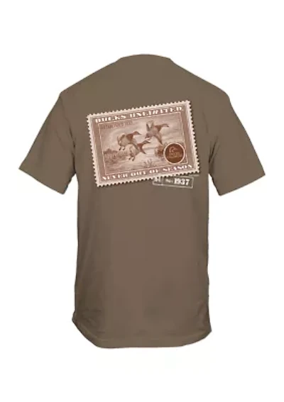 Men's Flying Stamp Short Sleeve Graphic T-Shirt