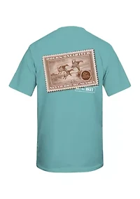 Men's Flying Stamp Short Sleeve Graphic T-Shirt
