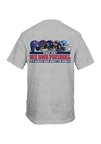 NCAA Ole Miss Rebels Past Present Helmets Graphic T-Shirt