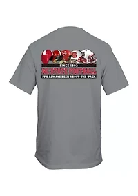 NCAA NC State Wolfpack Past Present Helmets Graphic T-Shirt