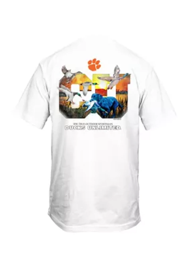 NCAA Clemson Tigers Colorful Sketch Graphic T-Shirt