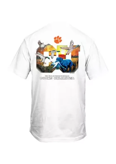 NCAA Clemson Tigers Colorful Sketch Graphic T-Shirt