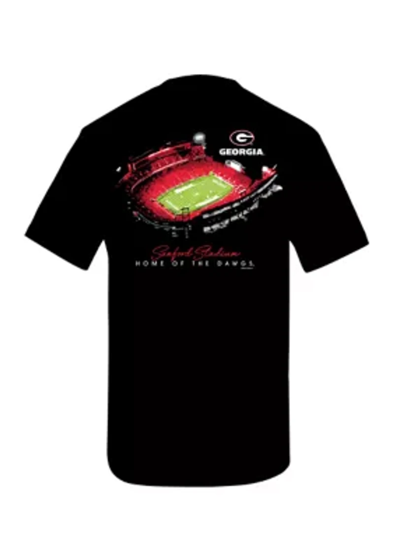 NCAA Georgia Bulldogs Glowing Stadium Graphic T-Shirt