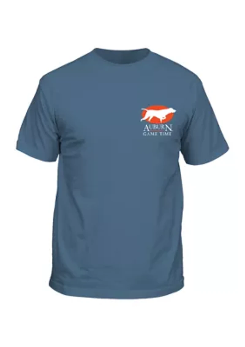 NCAA Auburn Tigers Faded Flag Dog Graphic T-Shirt