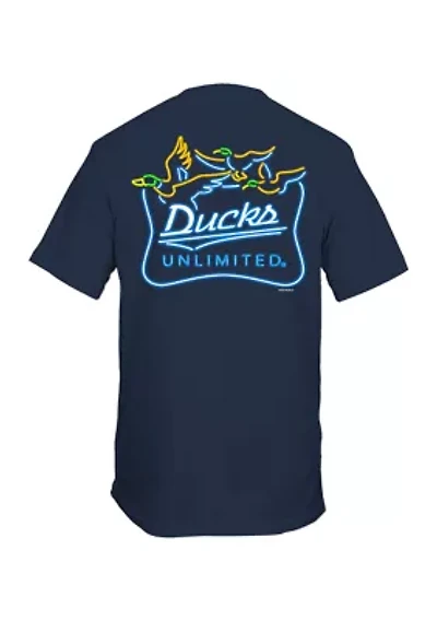 Men's Neon Sign Logo Graphic T-Shirt