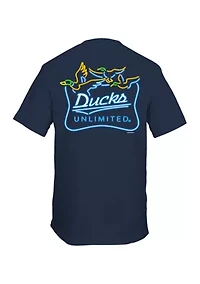 Men's Neon Sign Logo Graphic T-Shirt