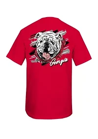 NCAA Georgia Bulldogs Mascot Sketch Graphic T-Shirt