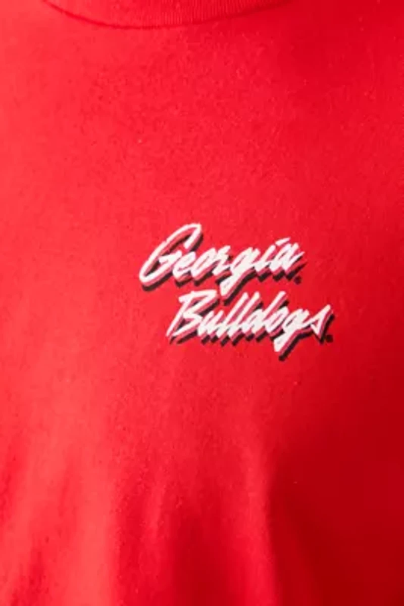 NCAA Georgia Bulldogs Mascot Sketch Graphic T-Shirt