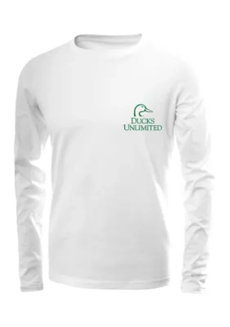 Men's Long Sleeve Greenhead Watercolor Graphic T-Shirt