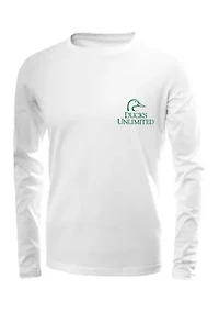 Men's Long Sleeve Greenhead Watercolor Graphic T-Shirt