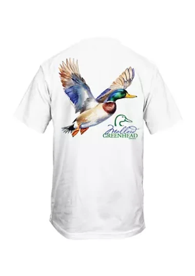 Men's Short Sleeve Greenhead Watercolor Graphic T-Shirt