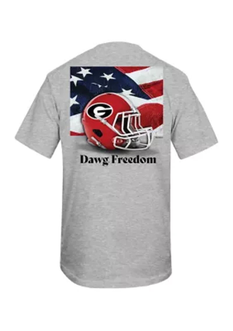 NCAA Georgia Bulldogs Free Helmet Graphic T-Shirt
