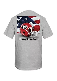 NCAA Georgia Bulldogs Free Helmet Graphic T-Shirt
