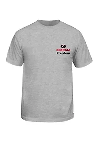 NCAA Georgia Bulldogs Free Helmet Graphic T-Shirt