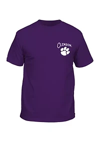 NCAA Clemson Tigers Sepia Stadium Graphic T-Shirt