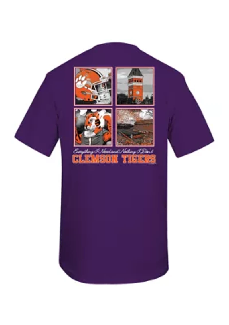 NCAA Clemson Tigers 4 Boxes Graphic T-Shirt