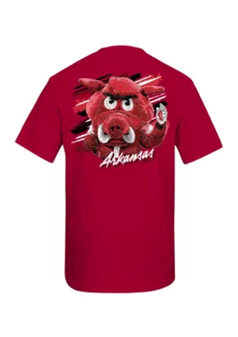 NCAA Arkansas Razorbacks Sketch Mascot Graphic T-Shirt