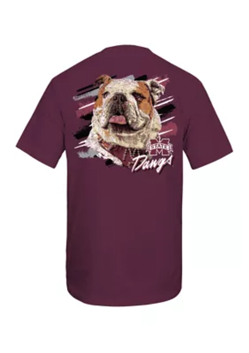 NCAA Mississippi State Bulldogs Sketch Mascot Graphic T-Shirt