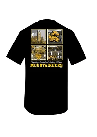 NCAA Appalachian State Mountaineers 4 Boxes Graphic T-Shirt