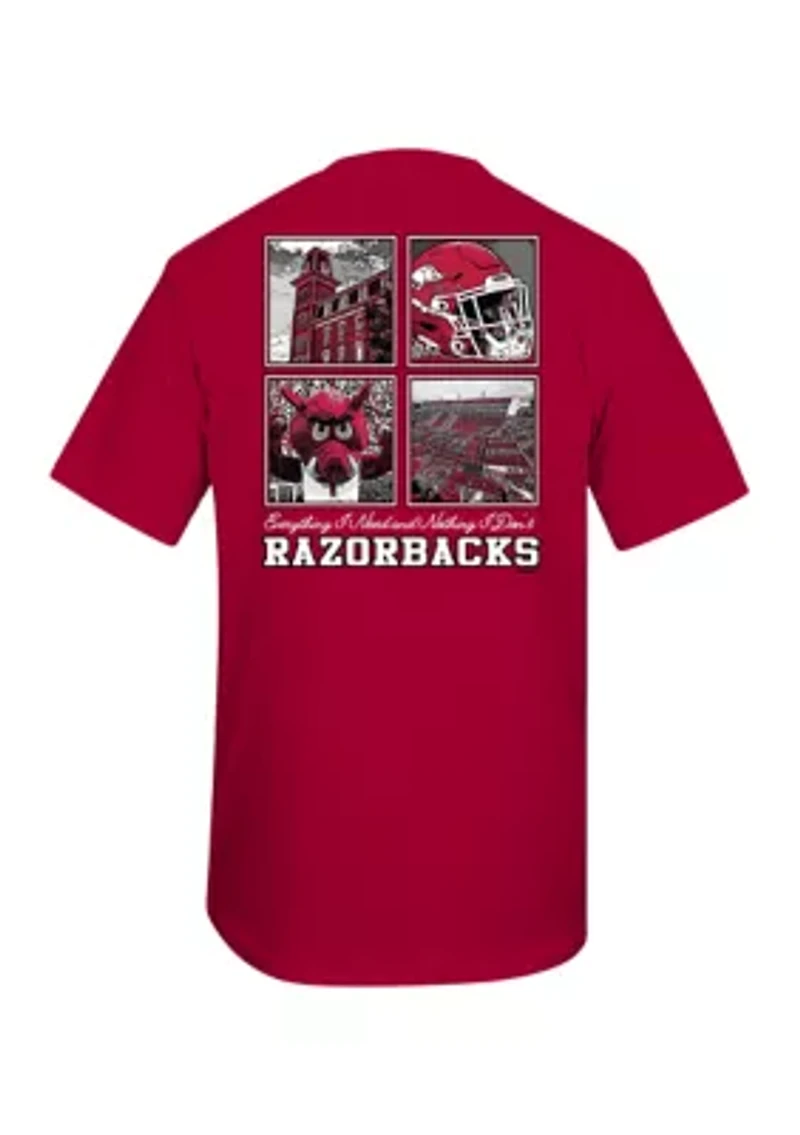 NCAA Arkansas Razorbacks 4 Boxes Graphic T-Shirt