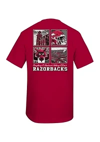 NCAA Arkansas Razorbacks 4 Boxes Graphic T-Shirt