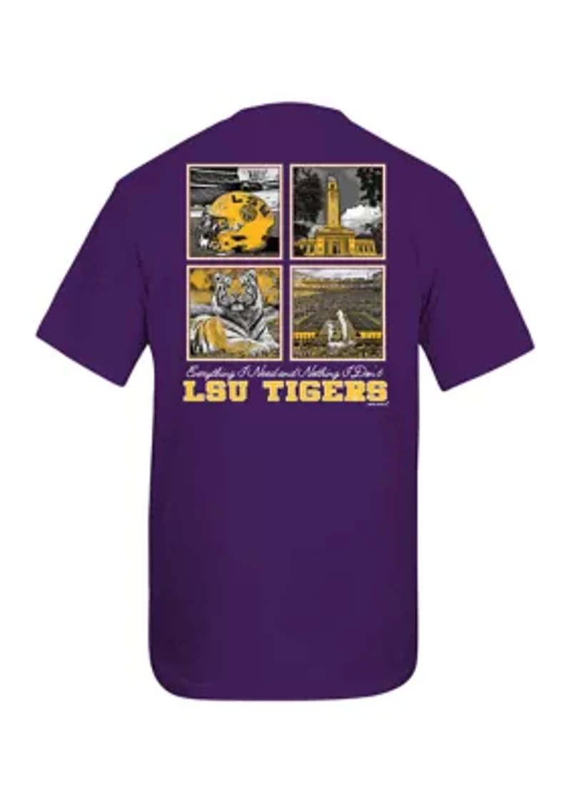 NCAA LSU Tigers 4 Boxes Graphic T-Shirt