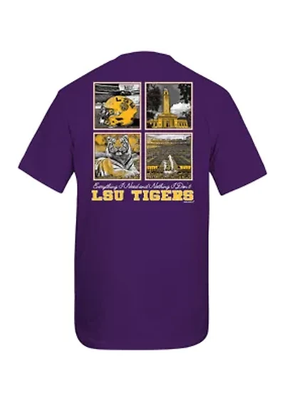 NCAA LSU Tigers 4 Boxes Graphic T-Shirt