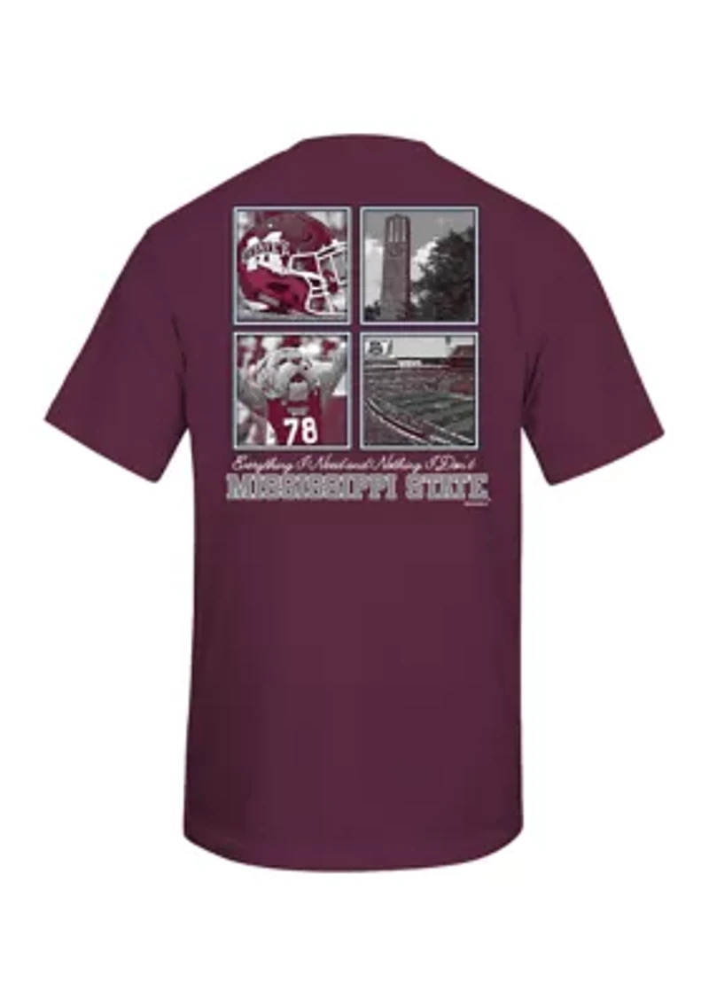 NCAA Mississippi State Bulldogs 4 Boxes Graphic T-Shirt