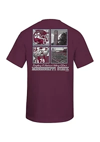 NCAA Mississippi State Bulldogs 4 Boxes Graphic T-Shirt