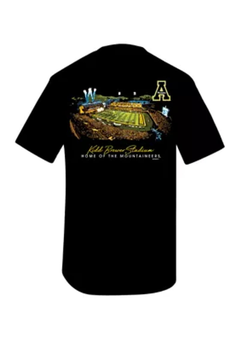 NCAA Appalachian State Mountaineers Glowing Stadium Graphic T-Shirt